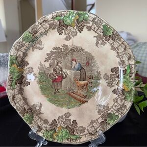 Vintage 1937 Copeland Spode Byron Quartered Sandwich Plate Series No.2